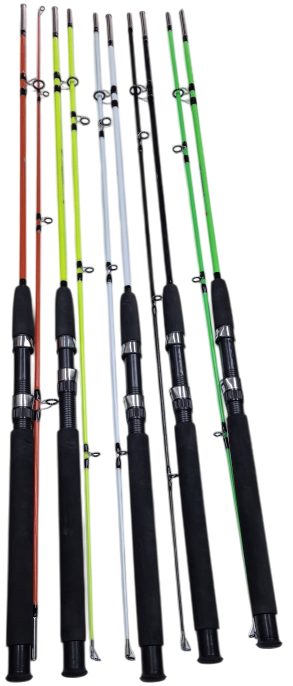 Caña De Pescar 2 cuerpos Fibra Maciza